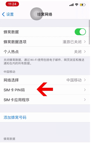 通河苹果14维修网分享如何给iPhone14的SIM卡设置密码 